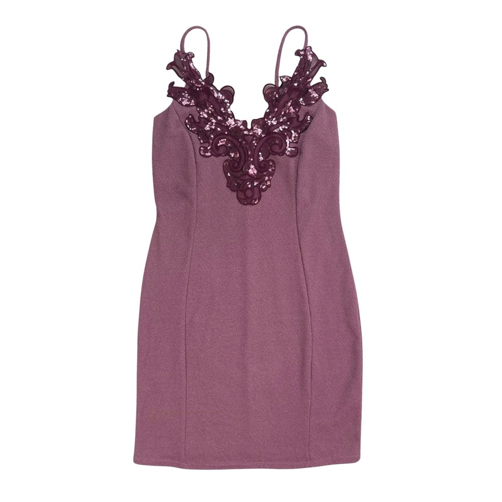 Womens‎ Mini Dress M Sequin Metallic Shimmer